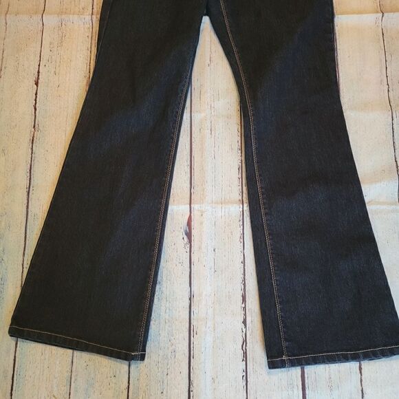 Gloria Vanderbilt Dark Blue Wash Cotton Blend Mid-Rise Bootcut Jeans Sz 6 Short - Picture 5 of 16